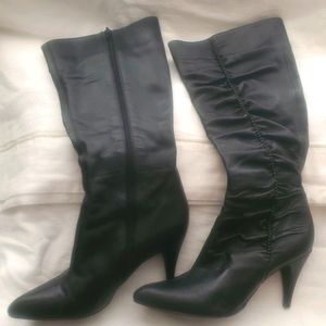 Aldo black leather boots